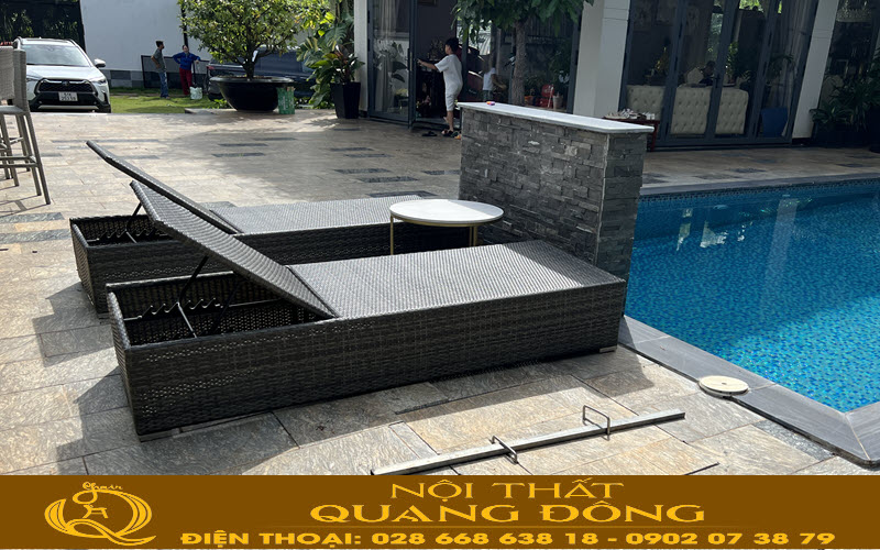 Ghế hồ bơi QD-1270 được sử dụng nguyên vật liệu cao cấp chuyên dùng ngoài trời