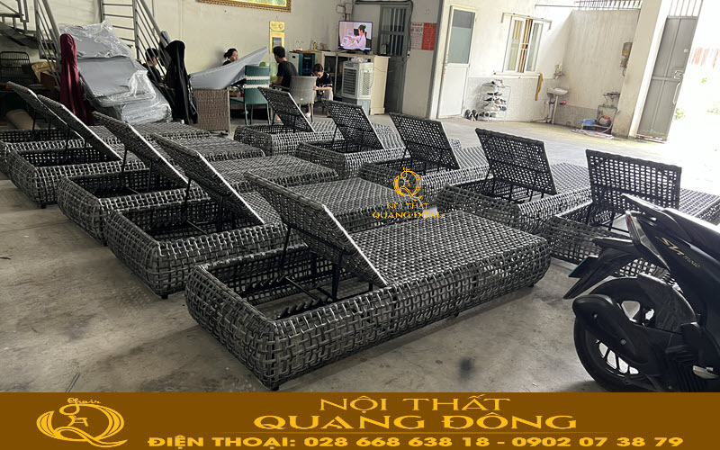 Ghế hồ bơi được sản xuất tại Nội Thất Quang Đông