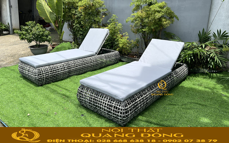 Ghế tắm nắng QD-1281 bền bỉ ở không gian ngoài trời