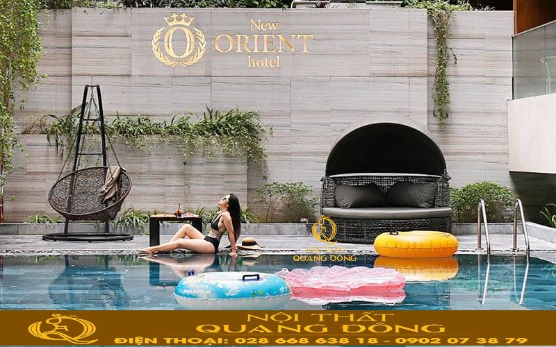 Giường tắm nắng giúp không gian thêm sang trọng, đẳng cấp