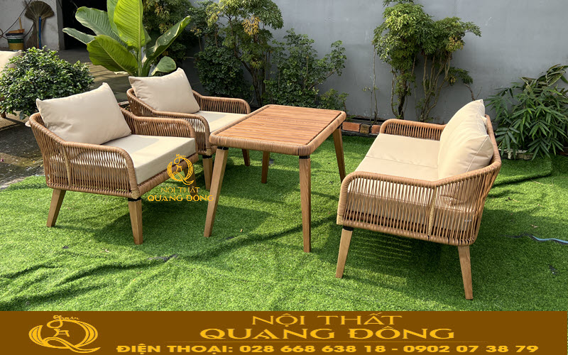 Bộ sofa giả mây QD-749 toát lên vẻ đẹp sang trọng và hiện đại