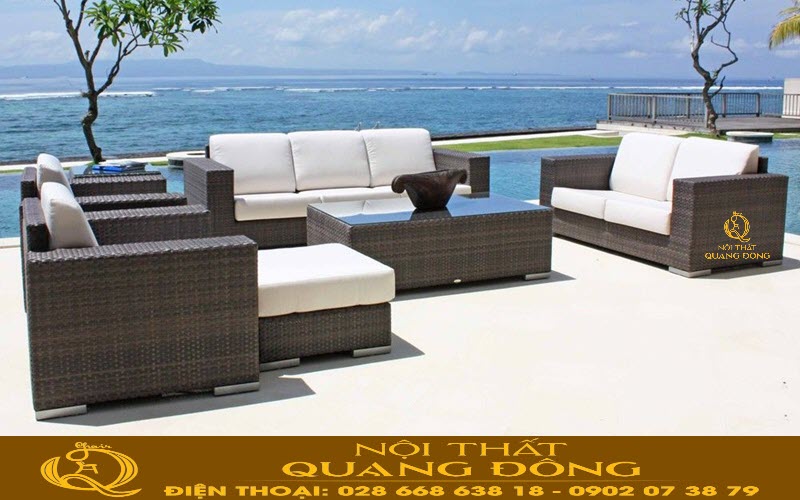 Sofa mây nhựa có độ bền cao, giảm chi phí bảo trì