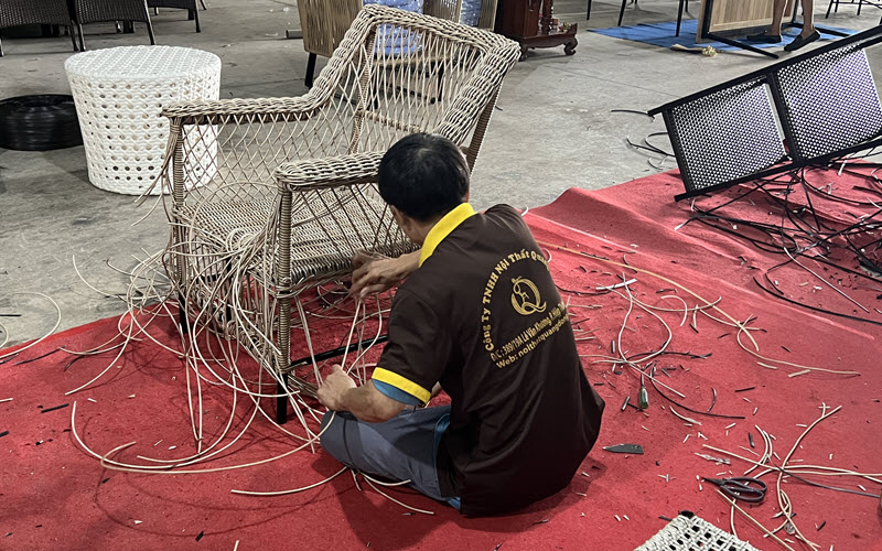 Sợi mây nhựa kháng tia UV, không thấm nước, bạc màu, giòn gãy