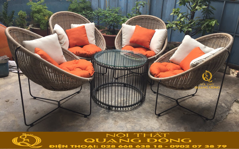 bộ ghế hình quả trứng