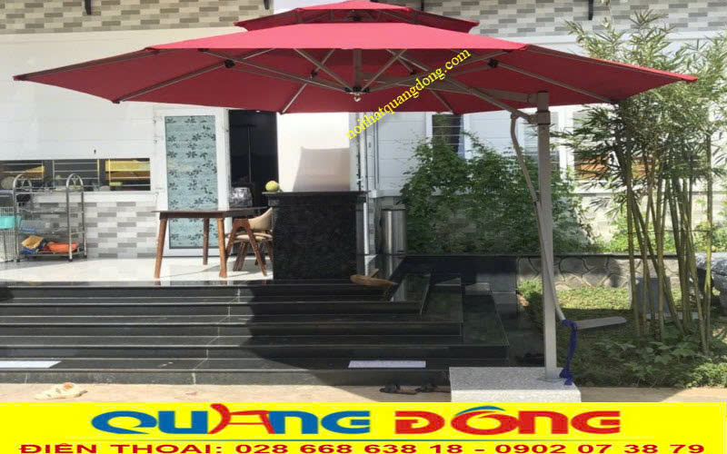 thiết kế độc lạ của dù lệch tâm lục giác