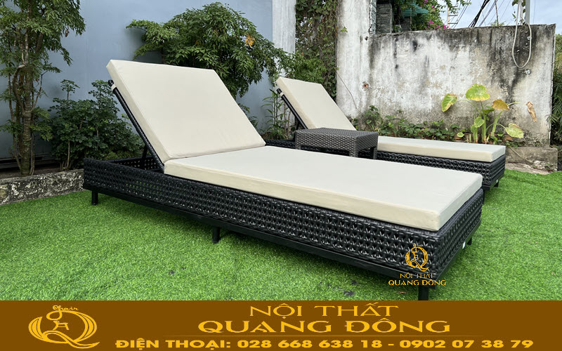 mẫu ghế giả mây cho hồ bơi resort