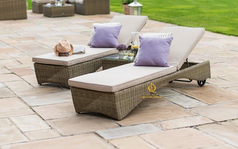 mẫu ghế hồ bơi nhựa giả mây