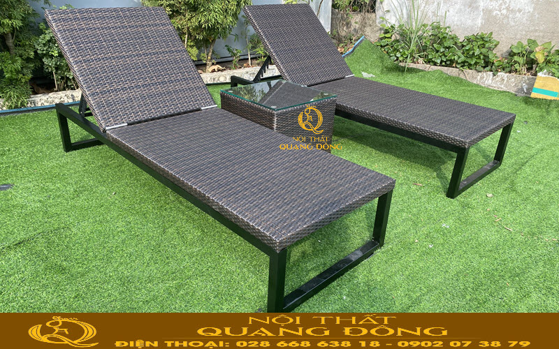 mẫu ghế được làm từ chất liệu nhựa giả mây cao cấp