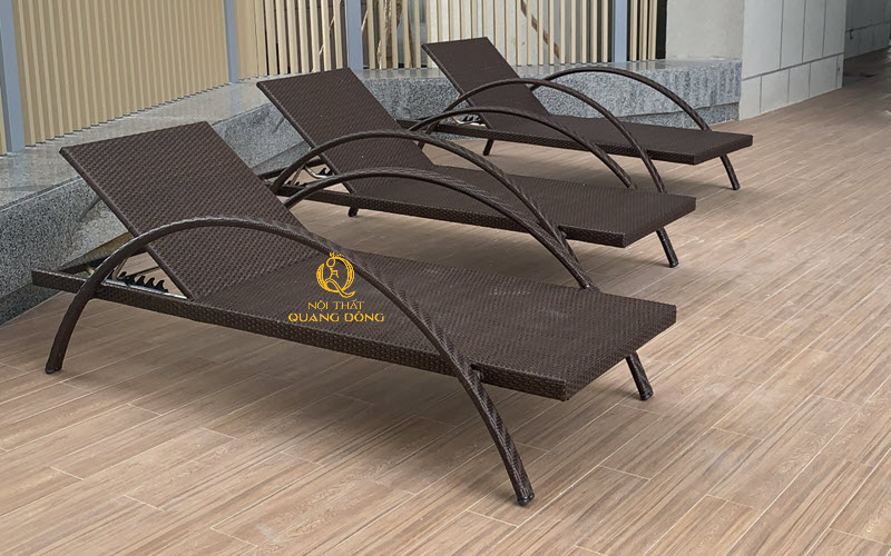 ghế hồ bơi giả mây sang trọng