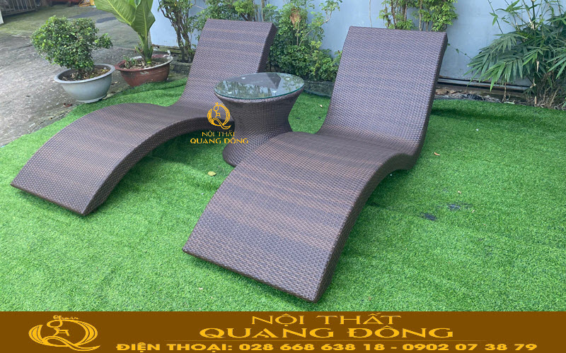 Ghế giả mây QD-1276 thiết kế không tay vịn sang trọng