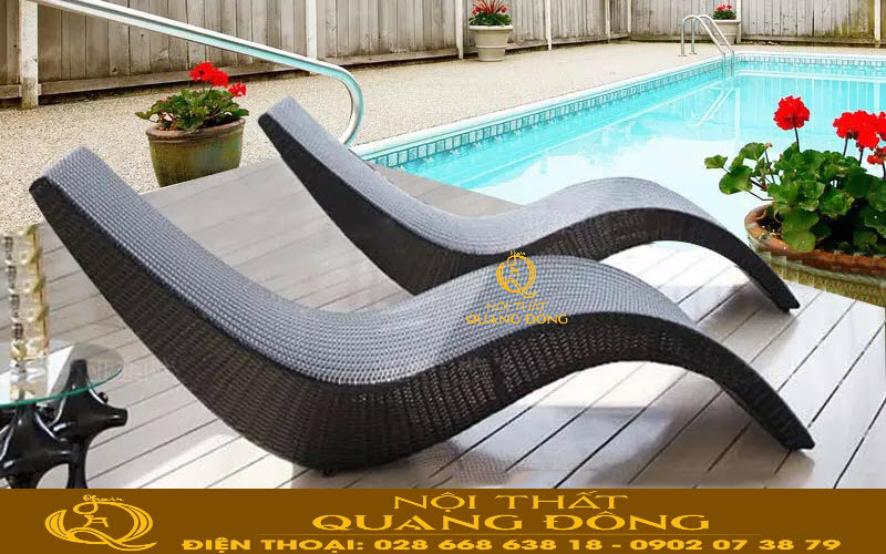 Ghế tắm nắng chữ S thiết kế tinh tế, mềm mại