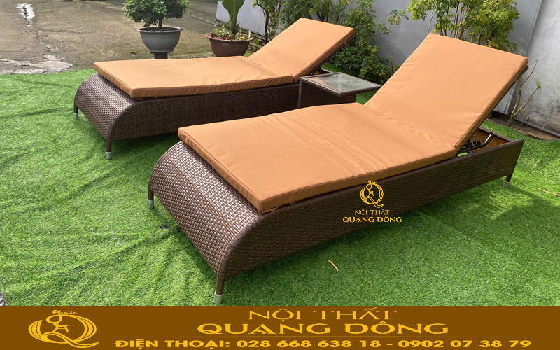 Ghế ngoài trời sử dụng chất liệu nhựa mây cao cấp