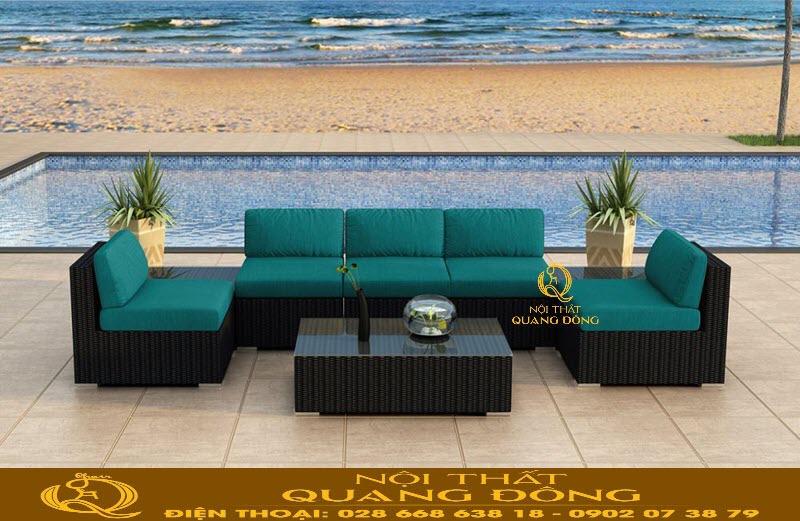 bộ sofa với gam màu sang trọng